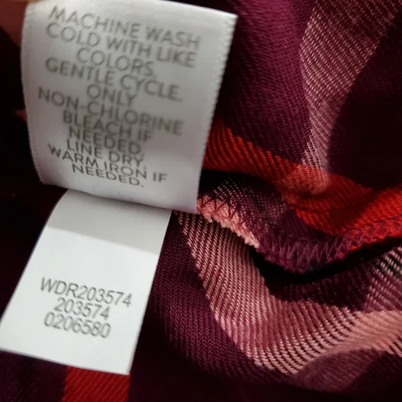 NWT J. Jill Dress Plaid Red Purple Short Sleeve Boho Midi Cabincore Preppy 3X - Picture 10 of 10